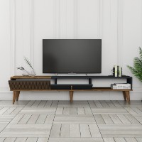 Comodă TV Hanah Home Milan Alt Walnut Anthracite imaginea #4 — magazin online Desire.md