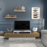 Comodă TV Hanah Home Lusi White Oud Oak