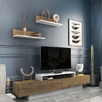 Comodă TV Hanah Home Lusi White Oud Oak imaginea #3 — magazin online Desire.md