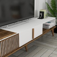 Comodă TV Hanah Home Milan Alt Walnut White imaginea #3 — magazin online Desire.md