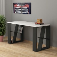 Masa de birou Hanah Home Honey White Anthracite