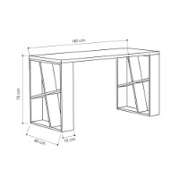 Masa de birou Hanah Home Honey White Anthracite imaginea #3 — magazin online Desire.md