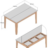 Обеденный стол Hanah Home Milan 519 White фото №6 — интернет-магазин Desire.md