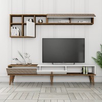 Comodă TV Hanah Home Milan TV Walnut White imaginea #2 — magazin online Desire.md