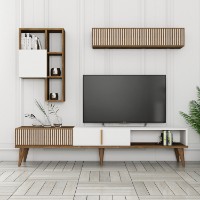 Comodă TV Hanah Home Milan TV Walnut White imaginea #3 — magazin online Desire.md
