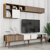 Comodă TV Hanah Home Milan TV Walnut White imaginea #4 — magazin online Desire.md
