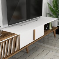 Comodă TV Hanah Home Milan TV Walnut White imaginea #5 — magazin online Desire.md