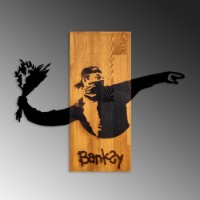 Panou decorativ Wallity Banksy Flower Thrower imaginea #6 — magazin online Desire.md