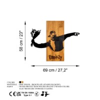 Panou decorativ Wallity Banksy Flower Thrower imaginea #7 — magazin online Desire.md