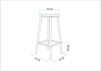 Scaun de bar Hanah Home Mola Barok Black imaginea #6 — magazin online Desire.md