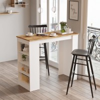 Masa de bar Hanah Home St1-Aw Atlantic Pine White imaginea #2 — magazin online Desire.md