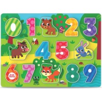 Materialul de numărare Kids Hits Wooden Chunky Puzzle Forest Numbers (KH20/074) imaginea #2 — magazin online Desire.md
