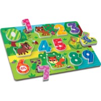 Materialul de numărare Kids Hits Wooden Chunky Puzzle Forest Numbers (KH20/074)