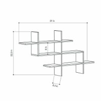 Etajeră Hanah Home Halic Oak imaginea #3 — magazin online Desire.md