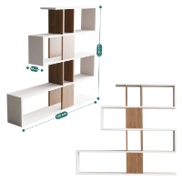 Etajeră Hanah Home Karlin White Walnut imaginea #6 — magazin online Desire.md