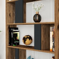 Etajeră Hanah Home Lima Walnut Anthracite imaginea #3 — magazin online Desire.md
