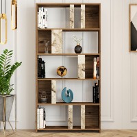 Etajeră Hanah Home Lima Walnut White Marble imaginea #2 — magazin online Desire.md
