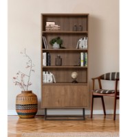 Etajeră Hanah Home Rea Walnut Black