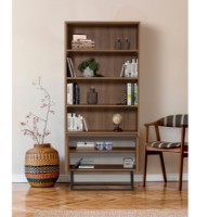 Стеллаж Hanah Home Rea Walnut Black фото №2 — интернет-магазин Desire.md