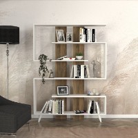 Etajeră Hanah Home Rain White Walnut