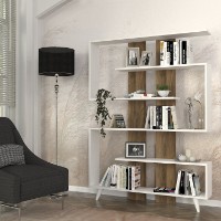 Стеллаж Hanah Home Rain White Walnut фото №2 — интернет-магазин Desire.md