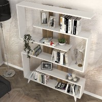 Стеллаж Hanah Home Rain White Walnut фото №3 — интернет-магазин Desire.md