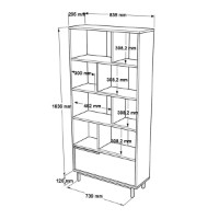 Etajeră Hanah Home On4-S Walnut imaginea #9 — magazin online Desire.md