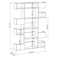 Etajeră Hanah Home Niho White Oak imaginea #4 — magazin online Desire.md