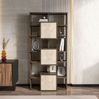 Etajeră Hanah Home Monaco Walnut Travertine