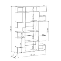 Etajeră Hanah Home Niho Oak Anthracite imaginea #4 — magazin online Desire.md