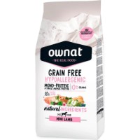 Hrană uscată pentru câini Ownat Grain Free Hypoallergenic Mini Lamb 1kg