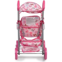Cărucior pentru păpuși Moni Flower Garden Pink imaginea #2 — magazin online Desire.md