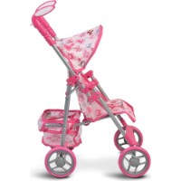 Cărucior pentru păpuși Moni Flower Garden Pink imaginea #3 — magazin online Desire.md