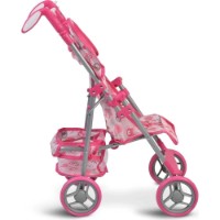 Cărucior pentru păpuși Moni Flower Garden Pink imaginea #5 — magazin online Desire.md