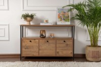 Тумба Hanah Home Solace Atlantic Pine/Black