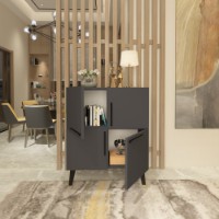 Dulăpior Hanah Home Makro Anthracite imaginea #2 — magazin online Desire.md