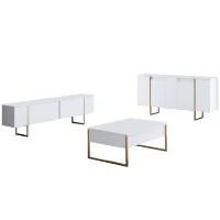 Тумба Hanah Home Luxe White/Gold фото №9 — интернет-магазин Desire.md