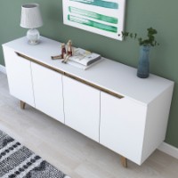 Тумба Hanah Home GD102 1874 White/Walnut фото №3 — интернет-магазин Desire.md