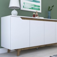 Тумба Hanah Home GD102 1874 White/Walnut фото №4 — интернет-магазин Desire.md