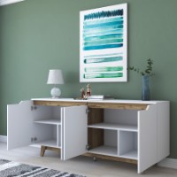 Тумба Hanah Home GD102 1874 White/Walnut фото №6 — интернет-магазин Desire.md