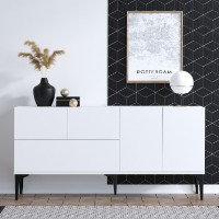 Dulăpior Hanah Home Glise Dec0023 White/Black