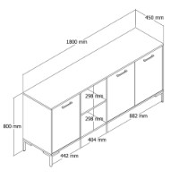 Dulăpior Hanah Home Aurora 1636 Oak imaginea #5 — magazin online Desire.md