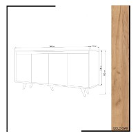 Dulăpior Hanah Home Nossa Oak/White imaginea #5 — magazin online Desire.md