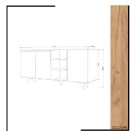 Dulăpior Hanah Home Seria Oak/White imaginea #5 — magazin online Desire.md