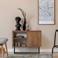 Dulăpior Hanah Home Zuri Walnut/Black imaginea #2 — magazin online Desire.md