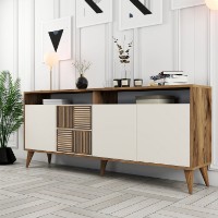 Dulăpior Hanah Home Milan Walnut/Cream imaginea #2 — magazin online Desire.md