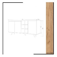 Dulăpior Hanah Home Prava Oak/White imaginea #5 — magazin online Desire.md