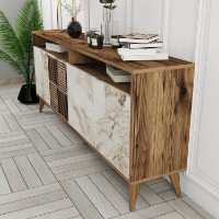 Dulăpior Hanah Home Milan Walnut/White Marble imaginea #4 — magazin online Desire.md
