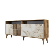 Dulăpior Hanah Home Milan Walnut/White Marble imaginea #6 — magazin online Desire.md