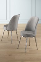 Комплект для столовой Hanah Home Pefa Grey/Chrome Grey